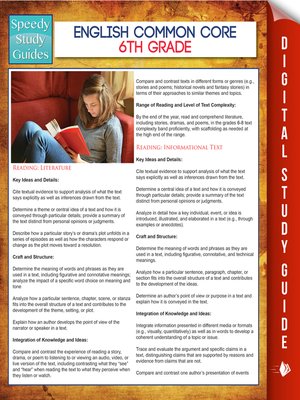 English Common Core 6th Grade - ebook